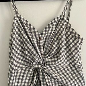 Gingham Button Dress in Medium